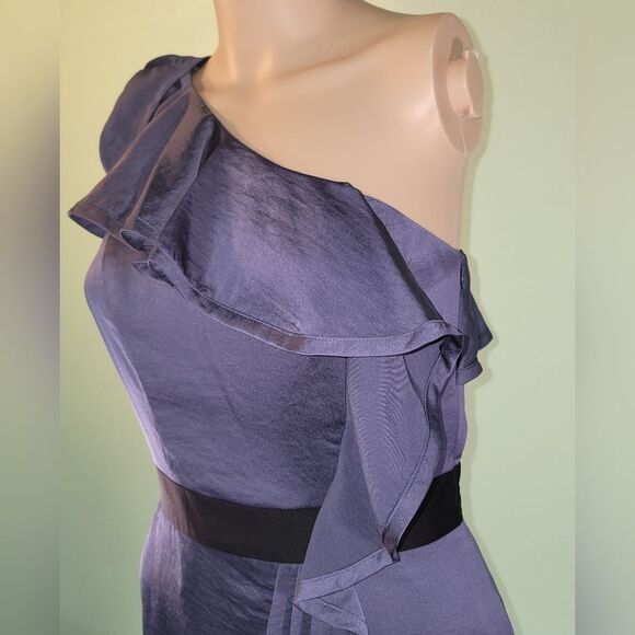 BCBG Generation blue and black off shoulder dress - Picture 4 of 5